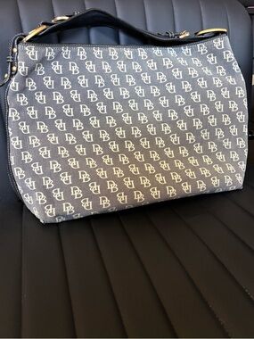 Dooney & Bourke Vintage Canvas Monogram Shoulder Bag